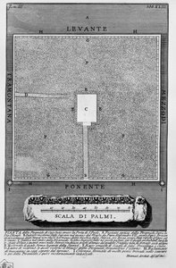 Plan der Pyramide von Cajo Cestio bei der Porta di S. Paolo